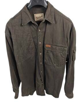 Woolrich Outdoor Guide Brown Quilted Button Down Shirt